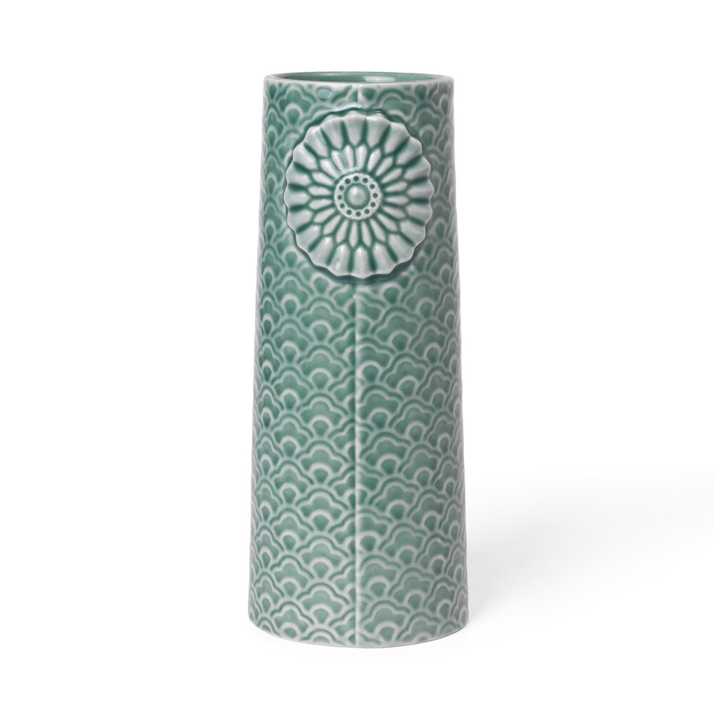 Pipanella Waves påfugl vase - grøn